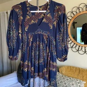 Free People Babydoll Tunic Dress Top Size Small